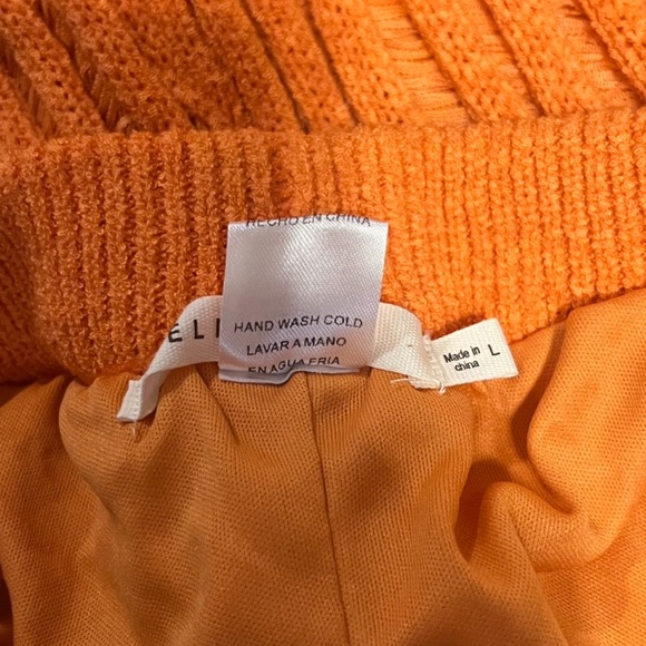 Ellison Orange Wide Leg Flared Lined Bohemian Pants Sz Lg - Picture 8 of 8